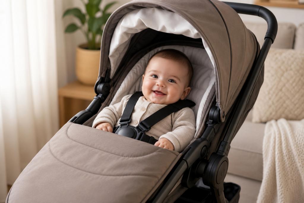 Carrinho de Bebê Passeio Vira Berço
