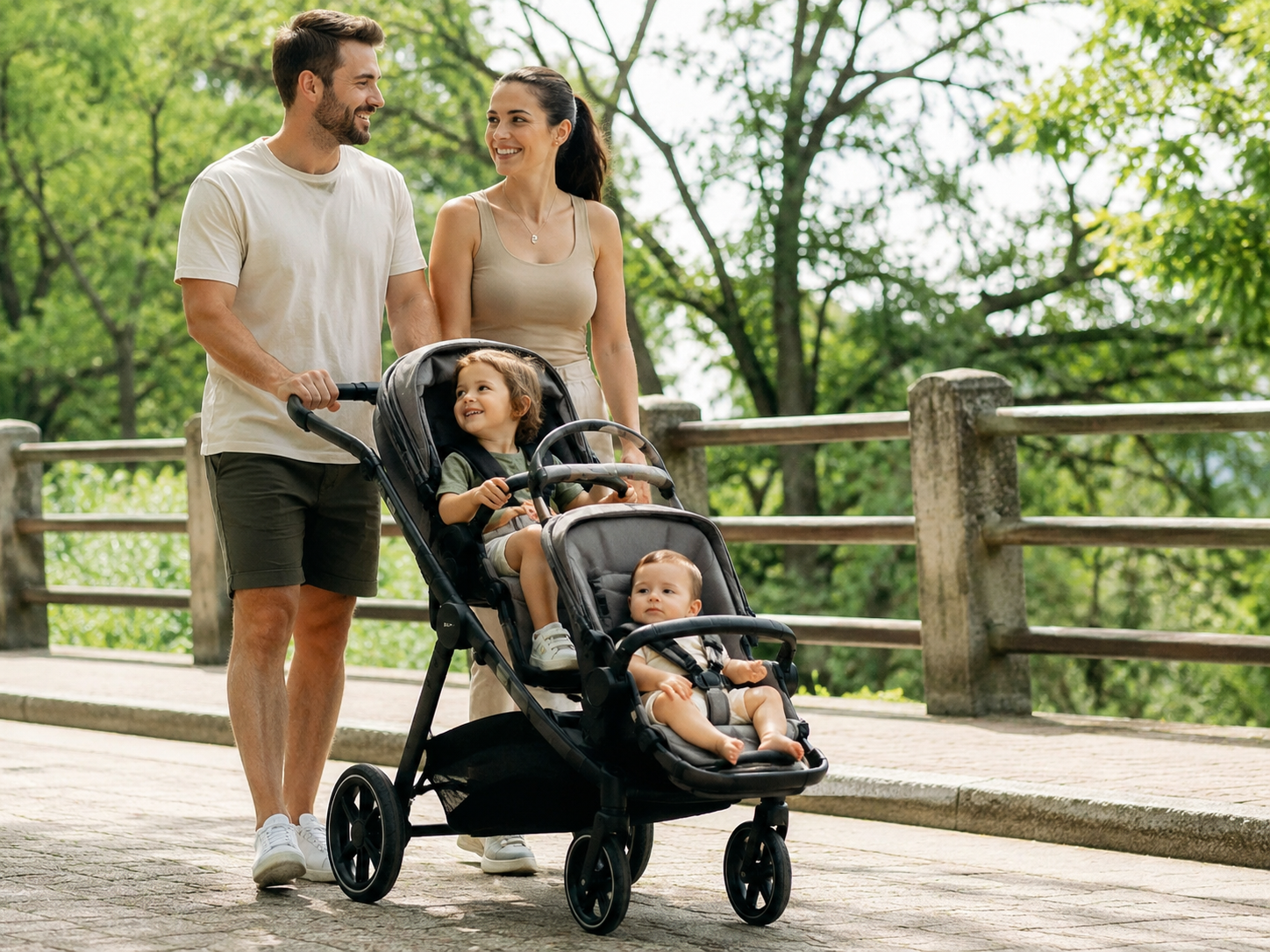 carrinhos de bebê duplo para idades diferentes
