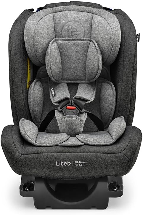 Cadeira para auto Litet All Stages Fix 2.0 Preta e Cinza BB452 0 a 36 kg com Isofix