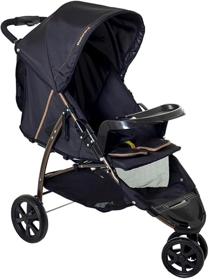Carrinho de bebê Galzerano Cross Trail preto cobre de 0 até 15 kg com 3 rodas