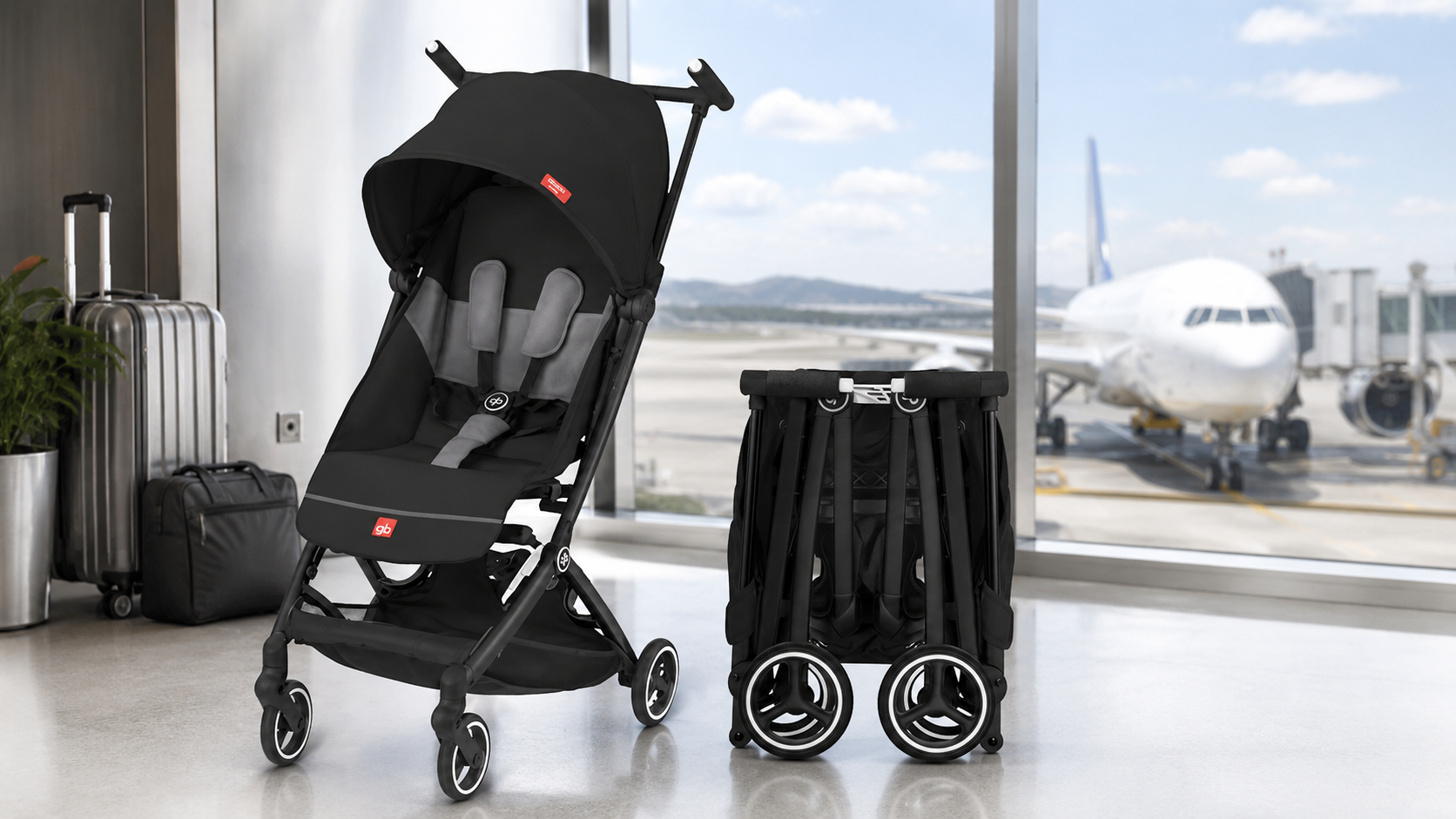 Carrinho GB Cybex Pockit+ All-City para viagem de avião