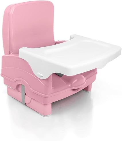 Cadeira de alimentação portátil Voyage Cake rosa, formato maleta