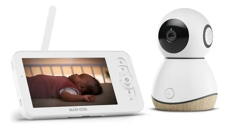 Babá eletrônica Maxi-Cosi See Pro 360 branca com câmera e monitor de 5 polegadas