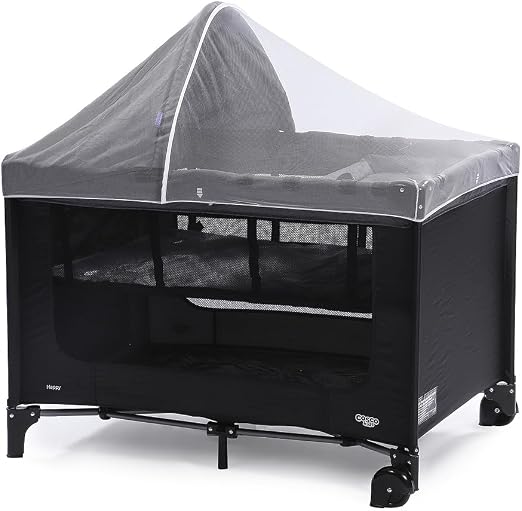 Berço portátil Cosco Kids Happy na cor preto mescla