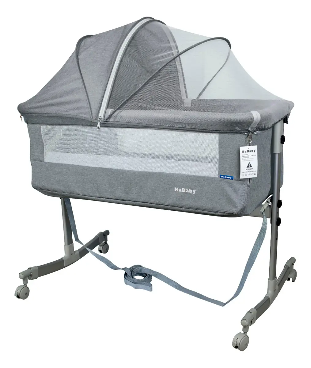 Berço Moisés KaBaby Sleep 3 em 1 co-bed cinza