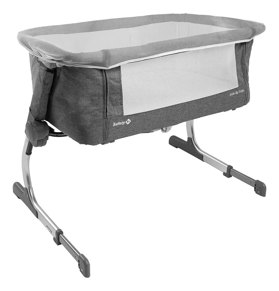 berço co bed Safety 1st Side By Side cinza
