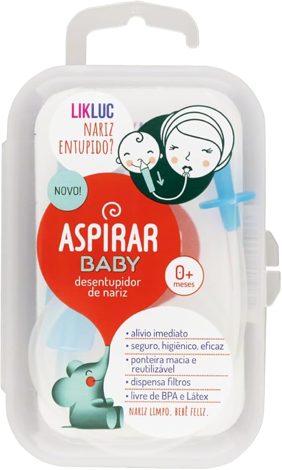 Aspirador nasal Likluc Aspirar Baby com filtro para bebê