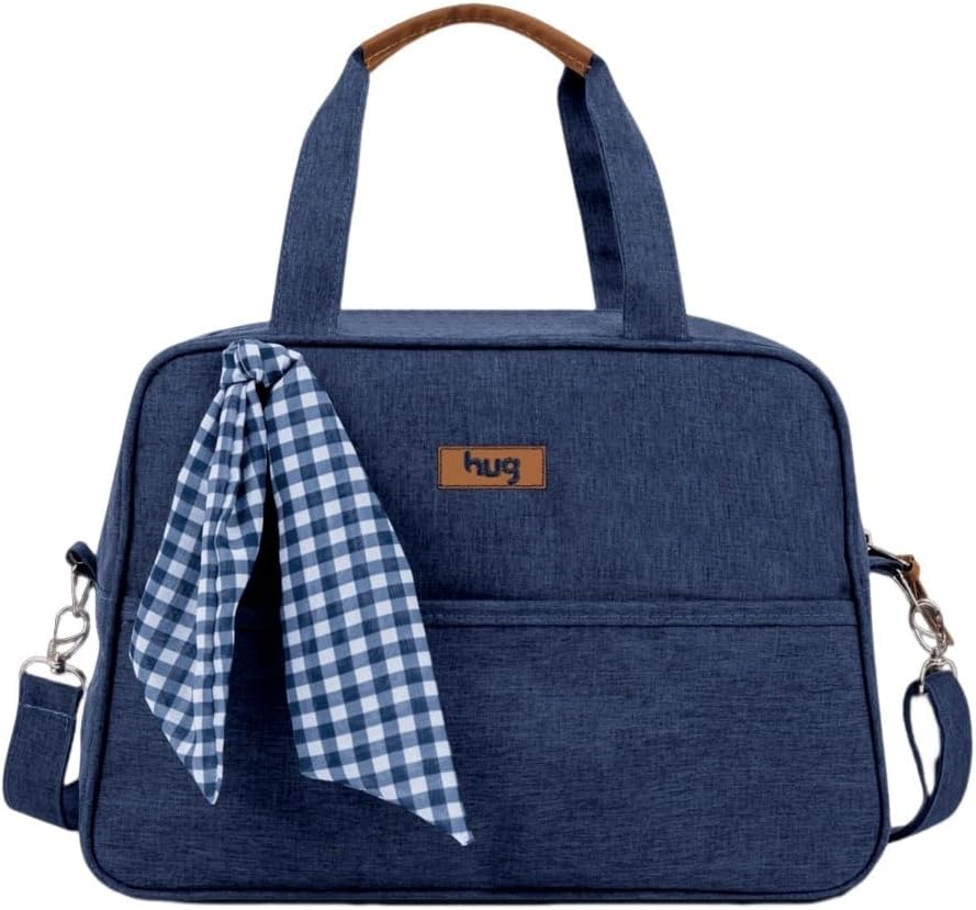 bolsa maternidade Hug média mescla azul marinho