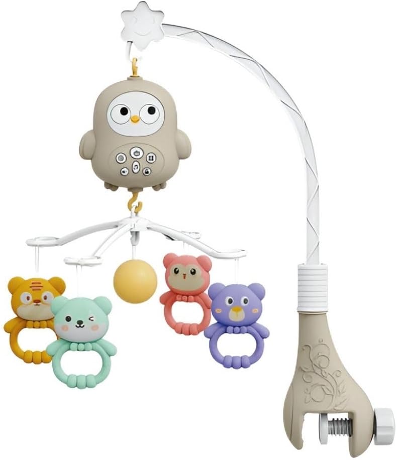 mobile Baby Style giratório com controle remoto sobre berço
